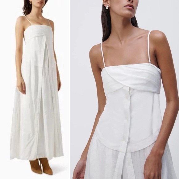 Jonathan Simkhai Ala Parachute‎ Dress - White Size 4 - Picture 7 of 15